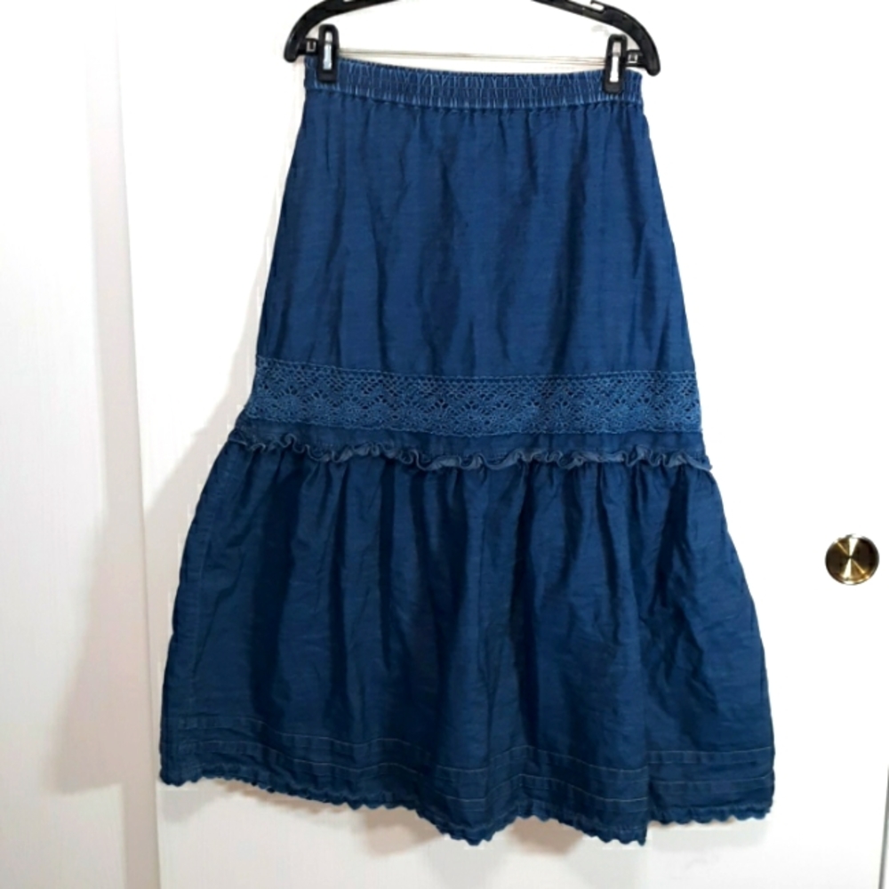 Liz Wear Vintage Denim Skirt - Picture 2 of 9